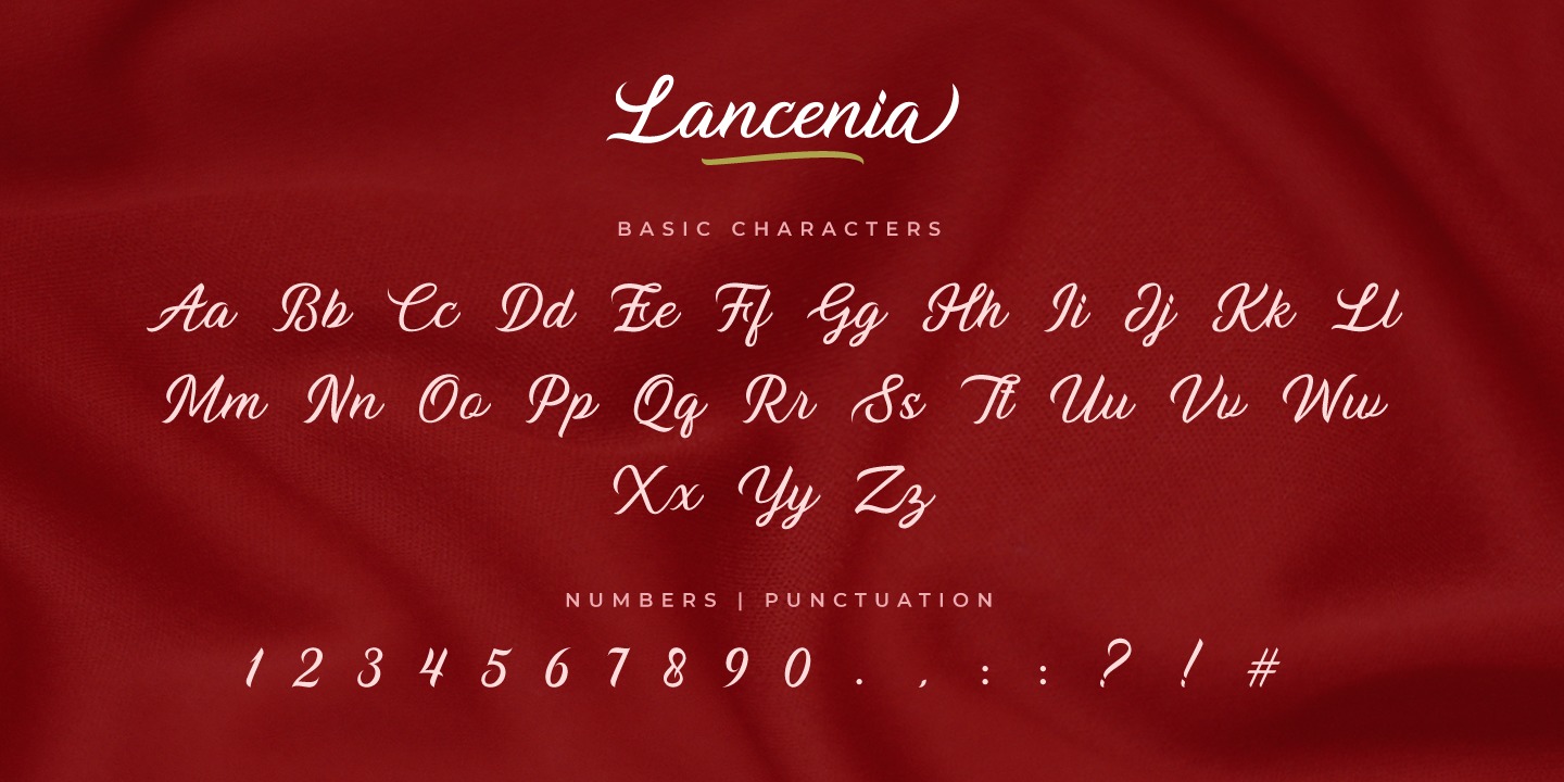 Lancenia Regular Font preview